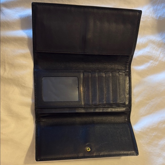 Coach Black Wallet with Gold Accent - Picture 2 of 4